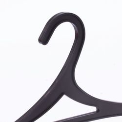Shoulder hangers, size 46-48, SET 3 pieces, plastic, flat, crossbar, hooks, black, LOVE