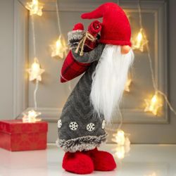 Сималенд / Innenpuppe "Weihnachtsmann mit Tüte Geschenke und Skistöcke"