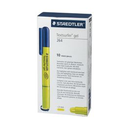 Highlighter STAEDTLER (Germany) "Textsurfer", YELLOW, gel, dry, line 3 mm