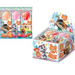 Конфитрейд / 44 CATS Caramel with dragee on a stick 1kor * 24bl * 24pcs, 10g.
