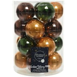 Kaemingk / Collection of glass balls Mystery of the Maple Grove 6 cm, 20 pcs