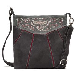 Торжокские золотошвеи / Suede bag "Dragonfly"