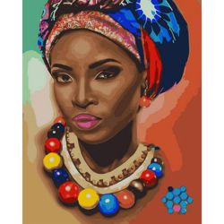 Опт-картина / Peinture par numéros 40x50 Fille africaine