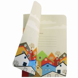 BRAUBERG / Notebook 40 l. capa quadriculada SoftTouch, papel bege 70 g / m2, costura, А5 (147x210 mm), COSY CITY / 10 unid.