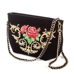 Торжокские золотошвеи / Velvet bag "Dolce rose"