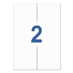 Self-adhesive label is REMOVED 105х280 mm, 2 labels, white, 65 g/m2, 50 sheets, STAFF
