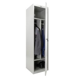 Metal cabinet for clothes BRABIX "LK 11-50", STRENGTHENED, 2 compartments, 830х500х500 mm, 22 kg