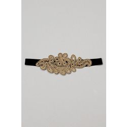 Lace headband "Charm" gold with black