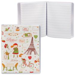 DPS / Notepad "Paris" SMALL FORMAT 50 sheets A7, 80x100 mm, gluing, PVC 180 microns, line, 2 pockets,
