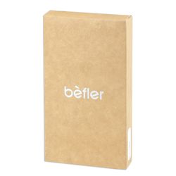 Key case BEFLER Classic, leather, two buttons, 60х110х15 mm, brown