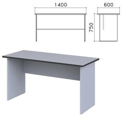 Table written "Monolith," 1400 x600 x750 mm, color gray