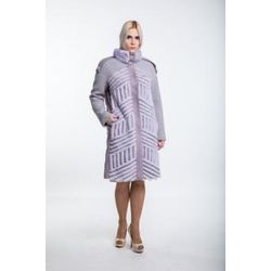 Lilac coat with fur