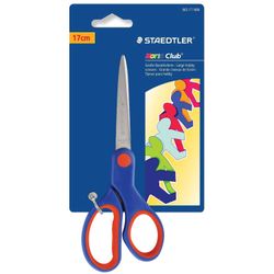 Kéo STAEDTLER (Städler, Đức), 170 mm, chèn cao su, xanh lam-đỏ, móc treo euro