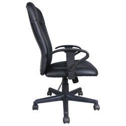 Armchair BRABIX "Optima MG-370", with armrests, eco leather / fabric, black