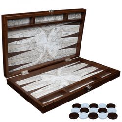 GamesDealer / Backgammon Leather Antique Map, Thổ Nhĩ Kỳ, Yenigun