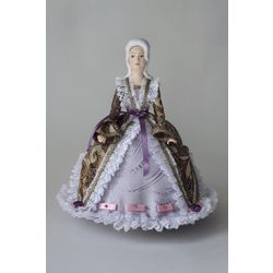 Потешный промысел / Porcelain doll "Maid of honor in Rococo dress, mid-18th century"