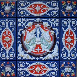 Ярославская майолика / Set of front tiles "Ornamental"