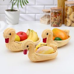 Доляна / Doliana / Fruit and bread baskets "Swan family", 3 pcs