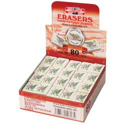 Eraser KOH-I-NOOR "Elephant", 26х18,5x8 mm, white/colored, rectangular, natural rubber, 300/80