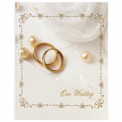 Photo album BRAUBERG "Rings and pearls" for 200 photos 10x15 cm, hard cover, binding, box