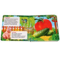 Умка / Umka / Book with puzzles "Druzhinina M. Fruits and vegetables"