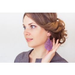Lace earrings "Angelica" purple