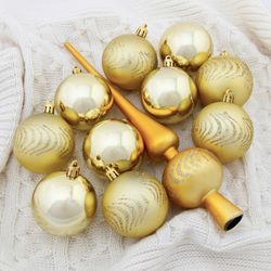 Зимнее волшебство / Set of balls plastic with the top "Bends", 21 pcs