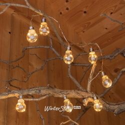 Kaemingk / Solar String Lights, 10 Warm White Lights, 4.5m, Black PVC, IP44