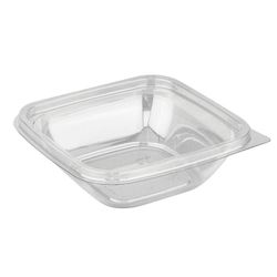 STYROLPLAST / Square disposable container, 250 ml, WITHOUT LID, 126х126х38.5 mm, PET, transparent (lid 604319)