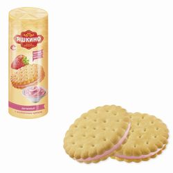 YASHKINO / Cookies "With strawberry cream", lingering, 182 g
