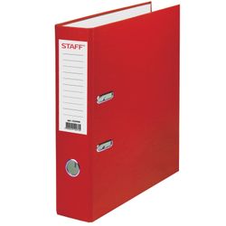 Folder-Registrar STAFF "Manager," with PVC coating, 70 mm, without bracket, red