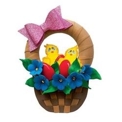 A set of creative Easter wreath "Chickens"