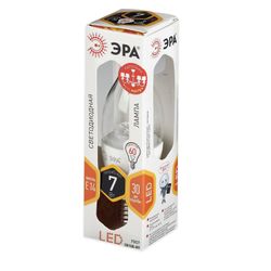 ЭРА / LED lamp 7 (60) W, E14 base, "transparent candle in the wind", warm white light, LED smdBXS-7w-827-E14-Clear