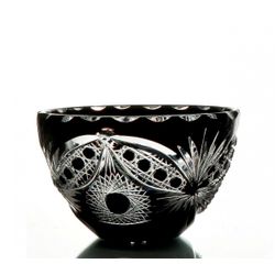 Гусевской Хрустальный завод / Crystal vase for sweets "Serenade" black