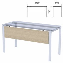 Drawer for tables on metal frame "Argo", 1400 mm wide, ash-tree shimo