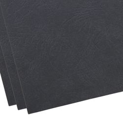Capas de papelão para encadernação, A4, SET 100 unid., Estampagem de couro, 230 g / m2, preto, BRAUBERG