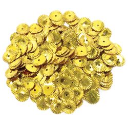 Lantejoulas para criatividade "Ondulado", ouro, 10 mm, 20 gramas, ILHA DOS TESOUROS