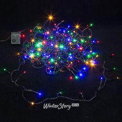 Kaemingk / LED garland filament Volumetric 240 multi-colored LED lamps 18 m, black PVC, controller, IP44
