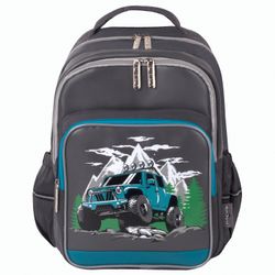 ЮНЛАНДИЯ / Backpack UNLANDIA MILD, 2 compartments, ergo-back, "Jeep", 36x28x18 cm, 229960