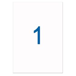Self-adhesive label is REMOVED 210 × 297 mm, 1 label, white, 65 g/m2, 50 sheets, STAFF