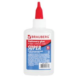 Glue stationery BRAUBERG-SUPER (paper, cardboard, wood), 85 g