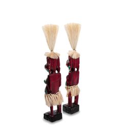 Decor and Gift / Статуэтка деревянная "Асмат красный" 20 см