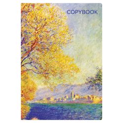 BRAUBERG / Notebook 40 l. in line SoftTouch cover, beige paper 70 g / m2, stitching, А5 (147х210 mm), KLOD MONET / 10 pcs.