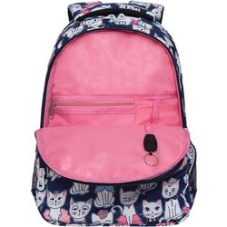 GRIZZLY / GRIZZLY sac à dos pour l'école, dos anatomique, poche ordinateur portable, pour filles, "Meow", 40x27x20 cm