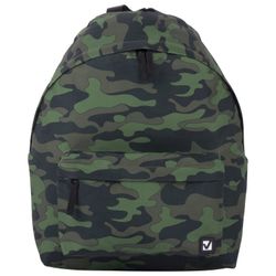 BRAUBERG Rucksack, universal, City-Format, "Green Camouflage", 20 Liter, 41x32x14 cm