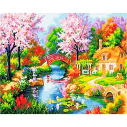Опт-картина / Peinture par numéros 40x50 Paysage coloré