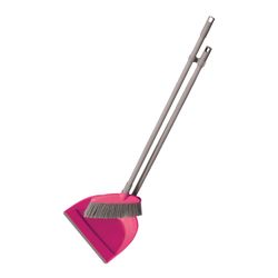 YORK / Garbage scoop with high handle, complete with bristle brush, handle length 80 cm, plastic