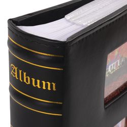 Photo album BRAUBERG "Autumn" for 200 photos 10x15 cm, under the skin, paper pages, box, black