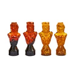 GamesDealer / Bir tahta için kehribar orta "Muhteşem" satranç taşları 50 * 50