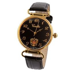 Слава / Slava / Wrist watch "Premier" for men logo Coat of arms of the Russian Federation 8089040 / 300-2409